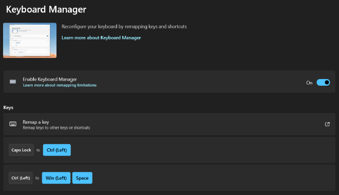 Configuration with one-key input language switch